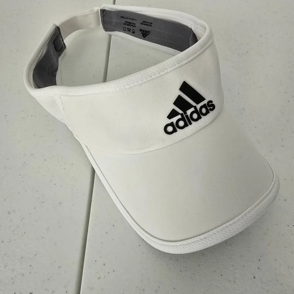 Adidas White Visor Hat